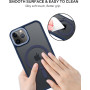 Husa Magnetica din Silicon Matte Transparent compatibila cu Apple iPhone 11 Pro - Navy Blue