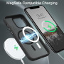 Husa Magnetica din Silicon Matte Transparent compatibila cu Apple iPhone 11 Pro - Negru