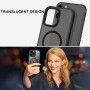 Husa Magnetica din Silicon Matte Transparent compatibila cu Apple iPhone 11 Pro - Negru