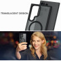 Husa Magnetica din Silicon Matte Transparent compatibila cu Samsung Galaxy S24 Ultra - Mov