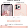 Husa Magnetica din Silicon Matte Transparent compatibila cu Apple iPhone 14 Pro - Roz