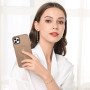 Husa Magnetica din Silicon Matte Transparent compatibila cu Apple iPhone 14 Pro Max - Auriu