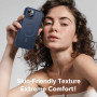 Husa Magnetica din Silicon Matte Transparent compatibila cu Apple iPhone 15 - Navy Blue