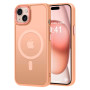 Husa Magnetica din Silicon Matte Transparent compatibila cu Apple iPhone 15 Plus - Auriu
