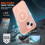 Husa Magnetica din Silicon Matte Transparent compatibila cu Apple iPhone 15 Plus - Auriu