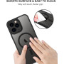 Husa Magnetica din Silicon Matte Transparent compatibila cu Apple iPhone 15 Pro - Negru