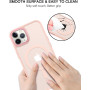 Husa Magnetica din Silicon Matte Transparent compatibila cu Apple iPhone 15 Pro - Roz