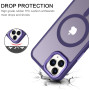 Husa Magnetica din Silicon Matte Transparent compatibila cu Apple iPhone 15 Pro Max - Mov