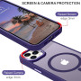 Husa Magnetica din Silicon Matte Transparent compatibila cu Apple iPhone 15 Pro Max - Mov
