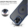 Husa Magnetica din Silicon Matte Transparent compatibila cu Apple iPhone 15 Pro Max - Navy Blue