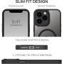 Husa Magnetica din Silicon Matte Transparent compatibila cu Apple iPhone 15 Pro Max - Negru
