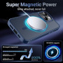 Husa Magnetica din Silicon Matte Transparent compatibila cu Apple iPhone 16 - Navy Blue
