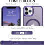 Husa Magnetica din Silicon Matte Transparent compatibila cu Apple iPhone 16 Pro - Mov