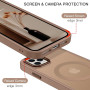 Husa Magnetica din Silicon Matte Transparent compatibila cu Apple iPhone 16 Pro Max - Auriu