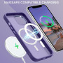 Husa Magnetica din Silicon Matte Transparent compatibila cu Apple iPhone 16 Pro Max - Mov