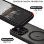Husa Magnetica din Silicon Matte Transparent compatibila cu Apple iPhone 16 Pro Max - Negru