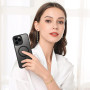 Husa Magnetica din Silicon Matte Transparent compatibila cu Apple iPhone 16 Pro Max - Negru