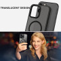 Husa Magnetica din Silicon Matte Transparent compatibila cu Apple iPhone 16 Pro Max - Negru
