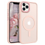 Husa Magnetica din Silicon Matte Transparent compatibila cu Apple iPhone 16 Pro Max - Roz