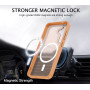 Husa Magnetica din Silicon Matte Transparent compatibila cu Samsung Galaxy S25 - Auriu