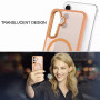 Husa Magnetica din Silicon Matte Transparent compatibila cu Samsung Galaxy S25 - Auriu