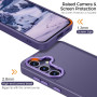 Husa Magnetica din Silicon Matte Transparent compatibila cu Samsung Galaxy S25 - Mov