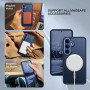 Husa Magnetica din Silicon Matte Transparent compatibila cu Samsung Galaxy S25 - Navy Blue