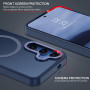 Husa Magnetica din Silicon Matte Transparent compatibila cu Samsung Galaxy S25 - Navy Blue
