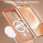 Husa Magnetica din Silicon Matte Transparent compatibila cu Samsung Galaxy S23 - Auriu