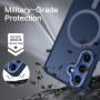 Husa Magnetica din Silicon Matte Transparent compatibila cu Samsung Galaxy S23 - Navy Blue