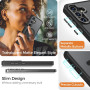 Husa Magnetica din Silicon Matte Transparent compatibila cu Samsung Galaxy S23 FE - Negru