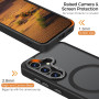 Husa Magnetica din Silicon Matte Transparent compatibila cu Samsung Galaxy S23 FE - Negru