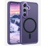 Husa Magnetica din Silicon Matte Transparent compatibila cu Samsung Galaxy S23 Plus - Mov