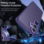 Husa Magnetica din Silicon Matte Transparent compatibila cu Samsung Galaxy S23 Plus - Mov