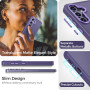Husa Magnetica din Silicon Matte Transparent compatibila cu Samsung Galaxy S23 Plus - Mov