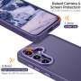 Husa Magnetica din Silicon Matte Transparent compatibila cu Samsung Galaxy S23 Plus - Mov