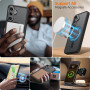 Husa Magnetica din Silicon Matte Transparent compatibila cu Samsung Galaxy S23 Plus - Negru