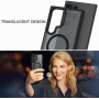 Husa Magnetica din Silicon Matte Transparent compatibila cu Samsung Galaxy S23 Ultra - Mov