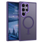 Husa Magnetica din Silicon Matte Transparent compatibila cu Samsung Galaxy S23 Ultra - Mov