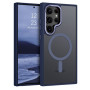 Husa Magnetica din Silicon Matte Transparent compatibila cu Samsung Galaxy S23 Ultra - Navy Blue