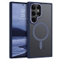 Husa Magnetica din Silicon Matte Transparent compatibila cu Samsung Galaxy S23 Ultra - Navy Blue