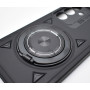 Husa Hibrida din Policarbonat cu Inel Rotativ Magnetic pentru Samsung Galaxy S25, Albastru