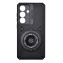 Husa Hibrida din Policarbonat cu Inel Rotativ Magnetic pentru Samsung Galaxy S25, Negru