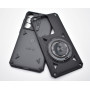 Husa Hibrida din Policarbonat cu Inel Rotativ Magnetic pentru Samsung Galaxy S25, Rosu