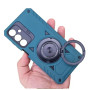 Husa Hibrida din Policarbonat cu Inel Rotativ Magnetic pentru Samsung Galaxy S25, Rosu