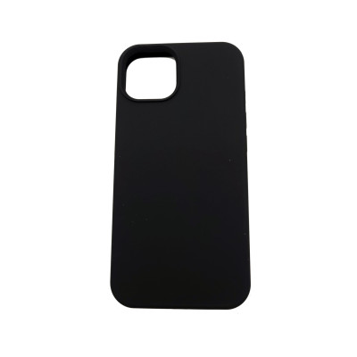 Husa din silicon compatibila cu iPhone 13 cu protectie la camera Negru silk touch, interior din ctifea