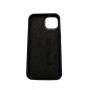 Husa din silicon compatibila cu iPhone 13 cu protectie la camera Negru silk touch, interior din ctifea