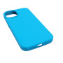 Husa din silicon compatibila cu iPhone 13 cu protectie la camera  Albastru silk touch, interior din ctifea