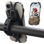 Suport Telefon Pentru Moto/Bike, SiliconBand, Montaj Ghidon, JoyRoom JR-ZS382 - Negru