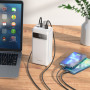 Baterie Portabila Hoco J86B 60000mAh 1xUSB-C PD, 4xUSB-A QC 3.0, Lampa LED - Alb